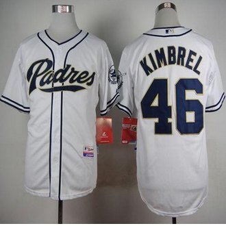 San Diego Padres #46 Craig Kimbrel White Cool Base Stitched Baseball Jersey
