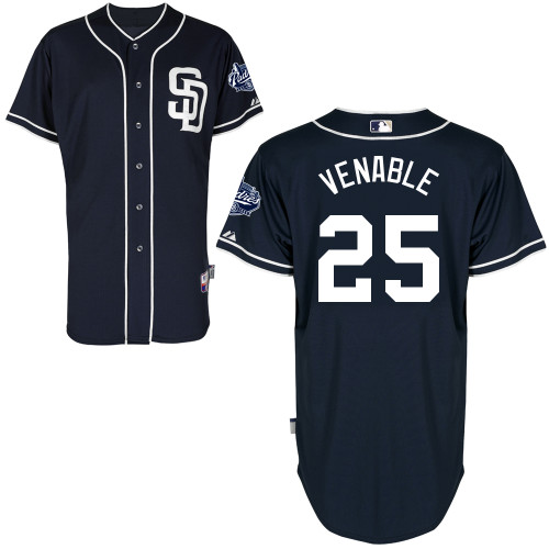 San Diego Padres #25Will Venable Authentic Personalized Alternate Blue Jersey San Diego Padres #25Will Venable Authentic Personalized Alternate Blue Jersey