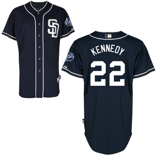 San Diego Padres #22 lan Kennedy Authentic Personalized Alternate Blue Jersey