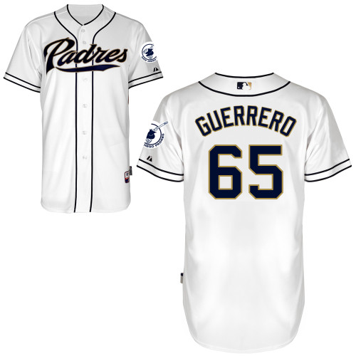 San Diego Padres #65Tayron Guerrero Authentic Personalized Home White Jersey