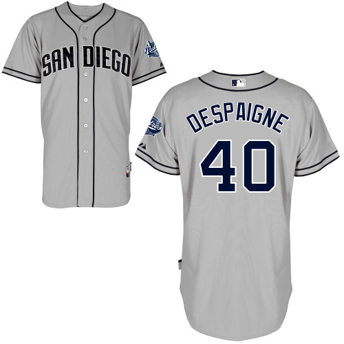 San Diego Padres #40Odrisamer Despaigne Authentic Personalized Road Gray Jersey