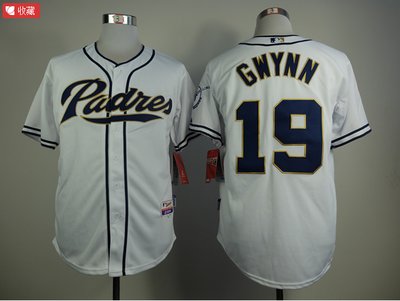 San Diego Padres #19 Tony Gwynn White Stitched Baseball Jersey San Diego Padres #19 Tony Gwynn White Stitched Baseball Jersey