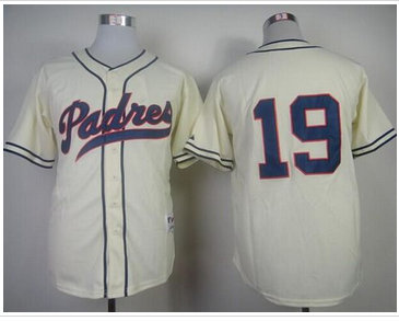 San Diego Padres #19 Tony Gwynn Cream 1948 Turn Back The Clock Baseball Jersey