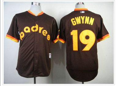 San Diego Padres #19 Tony Gwynn Coffee 1984 Turn Back The Clock Baseball Jersey