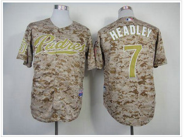 San Diego Padres #7 Chase Headley Camo Alternate 2 Cool Base Stitched Baseball Jersey San Diego Padres #7 Chase Headley Camo Alternate 2 Cool Base Stitched Baseball Jersey