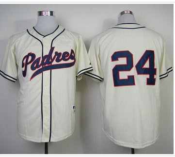 San Diego Padres #24 Cameron Maybin Cream 1948 Turn Back The Clock Stitched Baseball Jersey