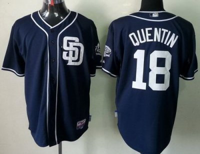 San Diego Padres 18 Carlos Quentin Dark Blue Cool Base MLB Jerseys