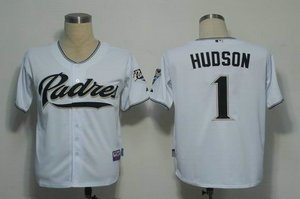 san diego padres 1 hudson white cool base Jersey