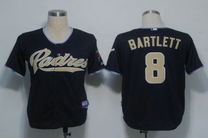 San Diego Padres 8 Bartlett Dark Blue Cool Base Jersey