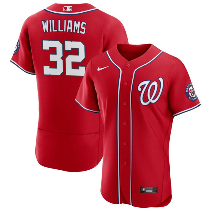 Men's Washington Nationals #32 Trevor Williams Red Flex Base Stitched MLB Jersey Men's Washington Nationals #32 Trevor Williams Red Flex Base Stitched MLB Jersey