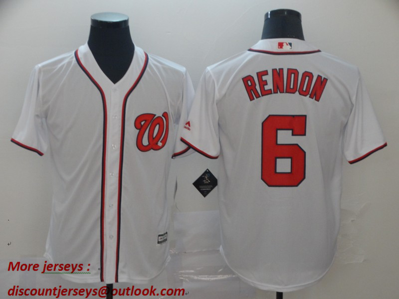 Nationals 6 Anthony Rendon White Cool Base Jersey Nationals 6 Anthony Rendon White Cool Base Jersey