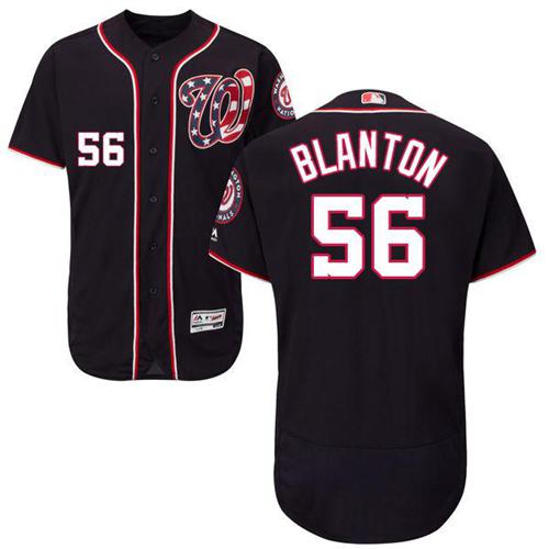 Nationals #56 Joe Blanton Navy Blue Flexbase Authentic Collection Stitched MLB Jersey Nationals #56 Joe Blanton Navy Blue Flexbase Authentic Collection Stitched MLB Jersey