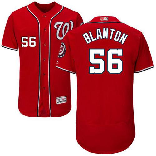 Nationals #56 Joe Blanton Red Flexbase Authentic Collection Stitched MLB Jersey