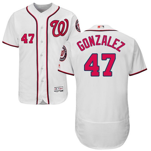 Nationals #47 Gio Gonzalez White Flexbase Authentic Collection Stitched MLB Jersey Nationals #47 Gio Gonzalez White Flexbase Authentic Collection Stitched MLB Jersey
