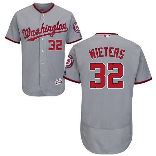 Nationals #32 Matt Wieters Grey Flexbase Authentic Collection Stitched MLB Jersey Nationals #32 Matt Wieters Grey Flexbase Authentic Collection Stitched MLB Jersey