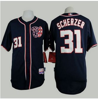 Washington Nationals #31 Max Scherzer Navy Blue Cool Base Stitched Baseball Jersey Washington Nationals #31 Max Scherzer Navy Blue Cool Base Stitched Baseball Jersey