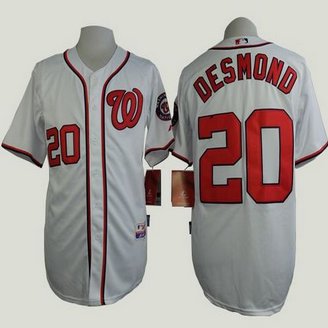 Washington Nationals #20 Ian Desmond White Cool Base Stitched Baseball Jersey