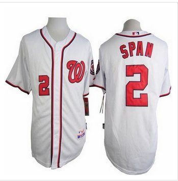 Washington Nationals #2 Denard Span White Cool Base Stitched Baseball Jersey Washington Nationals #2 Denard Span White Cool Base Stitched Baseball Jersey