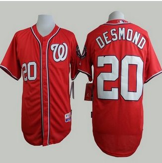 Washington Nationals #20 Ian Desmond Red Cool Base Stitched Baseball Jersey