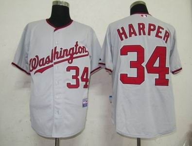 MLB Jerseys Washington Nationals 34 Harper Grey MLB Jerseys Washington Nationals 34 Harper Grey