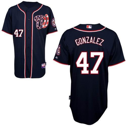 Washington Nationals 47 Gio Gonzalez Blue jerseys