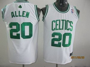 kids Boston Celtics 20 Ray Allen White Greenm Number