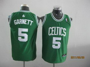 kids Boston Celtics 5 Kevin Garnett Green White Nuber