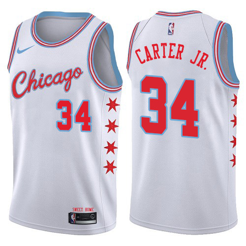 Nike Bulls #34 Wendell Carter Jr. White Youth NBA Swingman City Edition Jersey