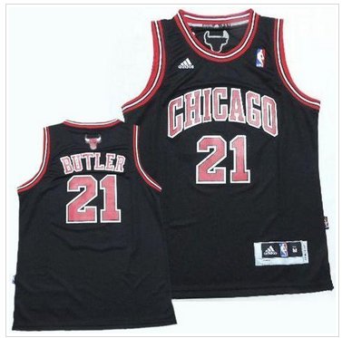 Youth NBA Bulls #21 Jimmy Butler Black Revolution 30 Stitched Jersey