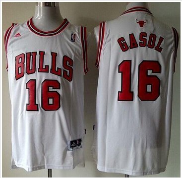 Youth NBA Bulls #16 Pau Gasol White Revolution 30 Stitched Jersey