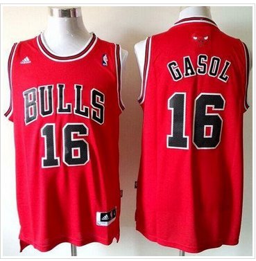 Youth NBA Bulls #16 Pau Gasol Red Revolution 30 Stitched Jersey