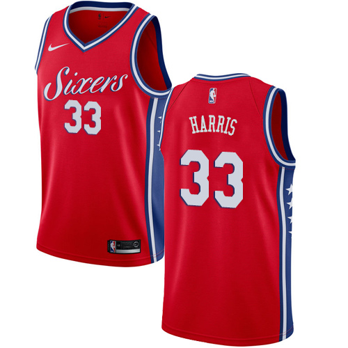 76ers #33 Tobias Harris Red Youth Basketball Swingman Statement Edition Jersey