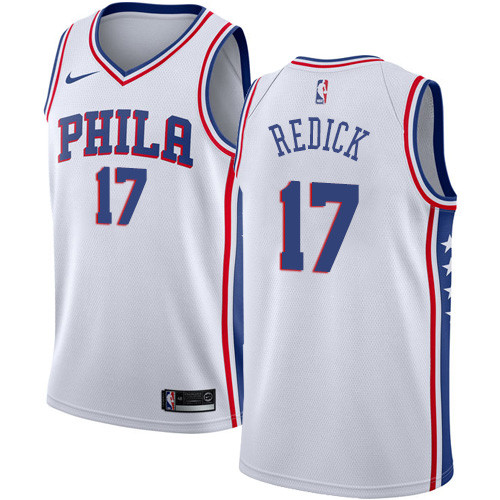 76ers #17 JJ Redick White Youth Basketball Swingman Association Edition Jersey
