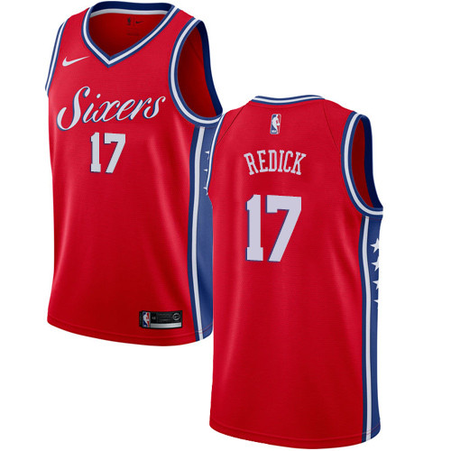 76ers #17 JJ Redick Red Youth Basketball Swingman Statement Edition Jersey