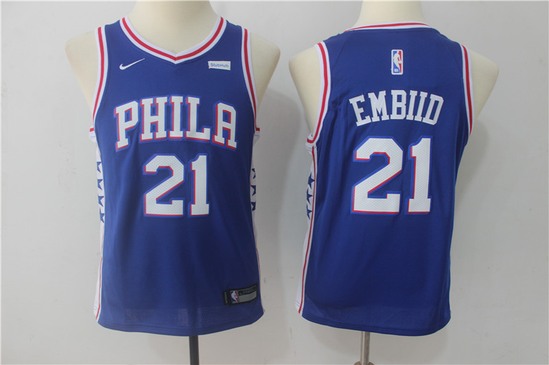 Nike 76ers 21 Joel Embiid Blue Youth Nike Swingman Jersey Nike 76ers 21 Joel Embiid Blue Youth Nike Swingman Jersey