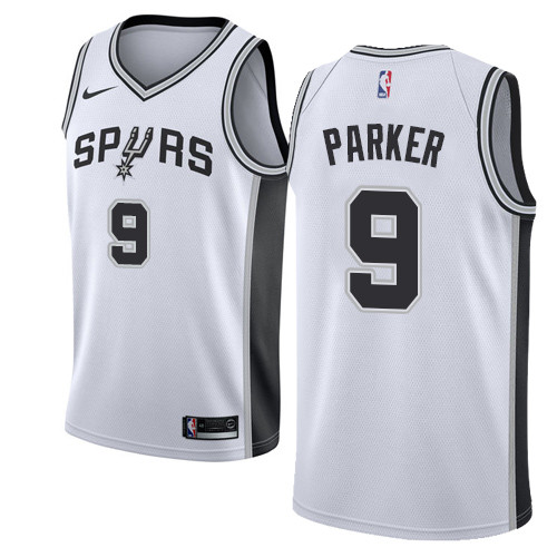 Spurs #9 Tony Parker White Youth Basketball Swingman Association Edition Jersey