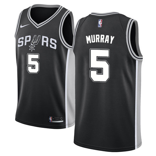 Spurs #5 Dejounte Murray Black Youth Basketball Swingman Icon Edition Jersey