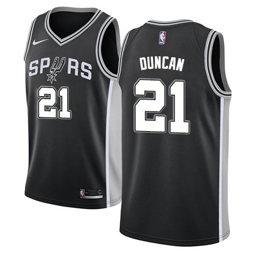 Spurs #21 Tim Duncan Black Youth Basketball Swingman Icon Edition Jersey
