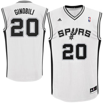 Youth San Antonio Spurs Manu Ginobili adidas White Replica Home Jersey