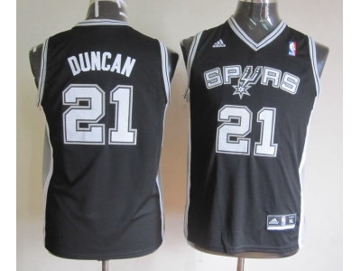 Youth nba san antonio spurs #21 duncan black(revolution 30 swingman)