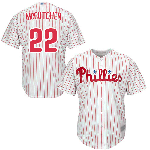 Phillies #22 Andrew McCutchen White(Red Strip) Cool Base Stitched Youth Baseball Jersey Phillies #22 Andrew McCutchen White(Red Strip) Cool Base Stitched Youth Baseball Jersey