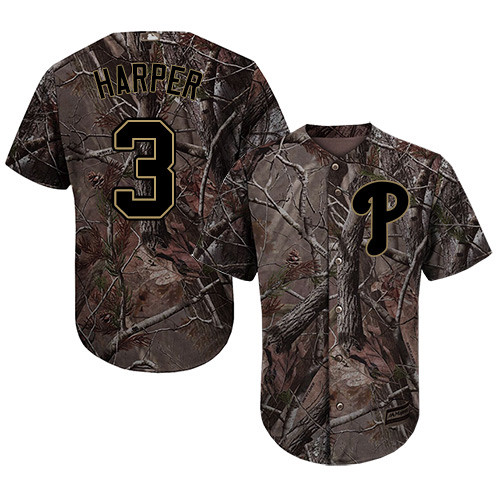 Phillies #3 Bryce Harper Camo Realtree Collection Cool Base Stitched Youth Baseball Jersey Phillies #3 Bryce Harper Camo Realtree Collection Cool Base Stitched Youth Baseball Jersey