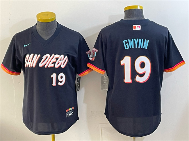 Youth San Diego Padres #19 Tony Gwynn Obsidian 2026 City Connect Stadium Stitched Baseball Jersey