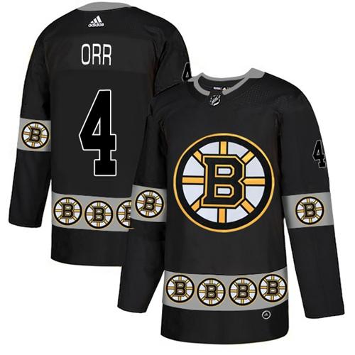 Adidas Bruins #4 Bobby Orr Black Authentic Team Logo Fashion Stitched NHL Jersey Adidas Bruins #4 Bobby Orr Black Authentic Team Logo Fashion Stitched NHL Jersey