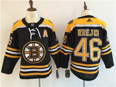 Adidas Boston Bruins #46 David Krejci Black Home Authentic Stitched NHL Jersey