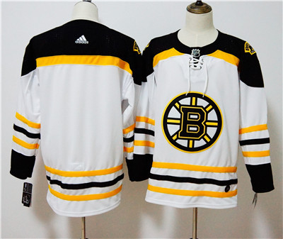 Adidas Bruins Blank White Road Authentic Stitched NHL Jersey