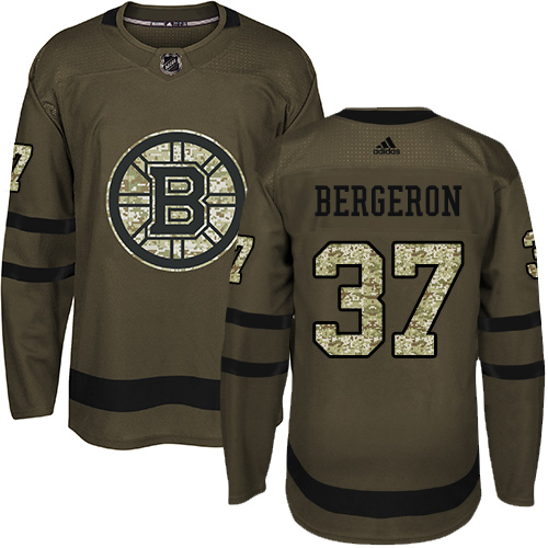 Adidas Bruins #37 Patrice Bergeron Green Salute to Service Stitched NHL Jersey Adidas Bruins #37 Patrice Bergeron Green Salute to Service Stitched NHL Jersey