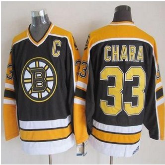 Boston Bruins #33 Zdeno Chara Black CCM Throwback New Stitched NHL Jersey