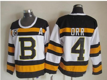 Boston Bruins #4 Bobby Orr 75 anniversary Practice Stitched NHL Jersey