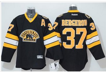 Boston Bruins #37 Patrice Bergeron Stitched Black Third NHL Jersey